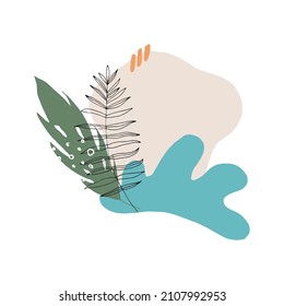 Hand drawn abstract organic shapes. Brush design for cover, banner background, social post and stories decoration, print, wallpaper. Vecor hand drawn elements and strokes. modern contemporary style.