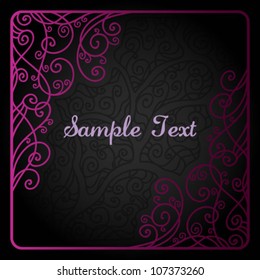 hand drawn abstract oriental floral lacy background