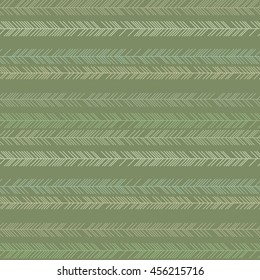 Hand drawn abstract ornament. Vector seamless geometric pattern. Geometrical green  wallpaper.