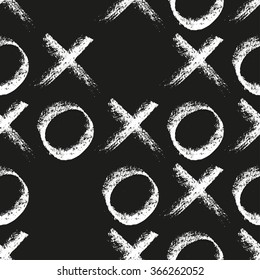 Hand drawn abstract pattern. Charcoal seamless background.
