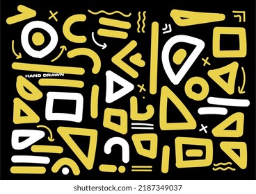 Hand drawn abstract pattern collection