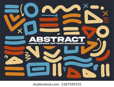 Hand drawn abstract pattern collection