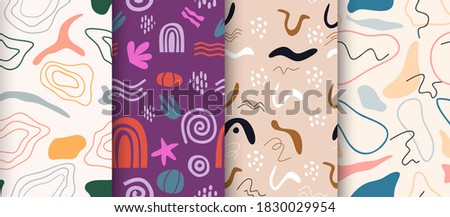 Hand drawn abstract pattern collection Photo stock © 