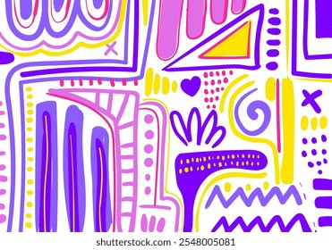 hand drawn abstract pattern combination of harmonious colors, ethnic background, great for textiles, banners, wallpaper