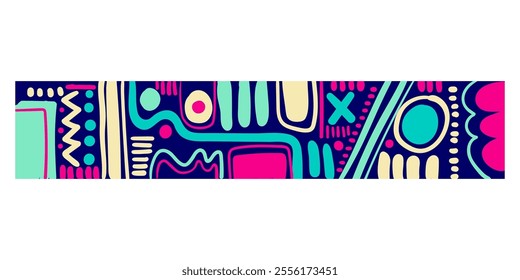 Hand drawn abstract pattern combination of harmonious colors, ethnic background, great for textiles, banners, wallpaper