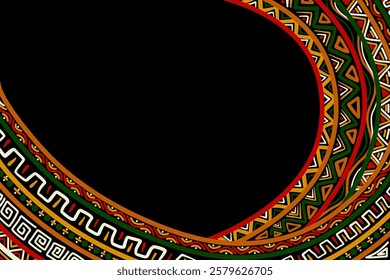 Hand drawn abstract pattern  ethnic background  african style  black history month