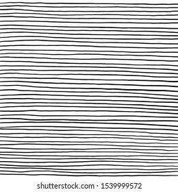 Hand Drawn Abstract Pattern With Hand Drawn Lines, Strokes. Set Of Vector Grunge Brushes. Wavy Striped, Vector EPS 10 Illustration