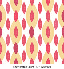 Hand drawn abstract pattern in trendy colours. Simple textured shapes are perfect design for fashion, fabric, wrapping paper, textile, scrapbooking paper.