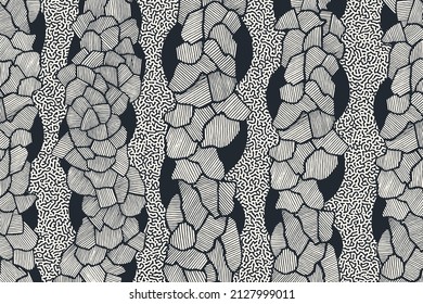 Hand Drawn Abstract Psychedelic Background With Turing pattern. Vector Illustration	
