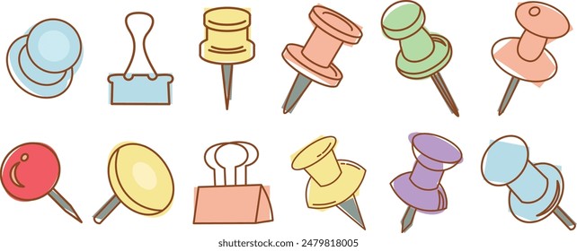 Hand Drawn Abstract pushpin Vector art