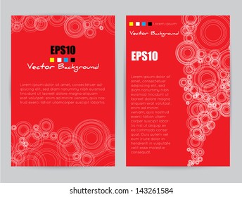 hand drawn abstract red  background