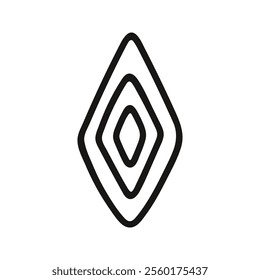 Hand drawn abstract rhomb geometric element for nordic design