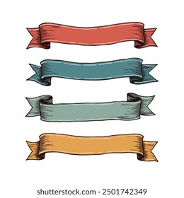 Elementos de cinta Abstractas dibujados a mano - Diseño de Vector Elementos de cinta Abstractas dibujados a mano - Diseño de Vector retro de Antiguas