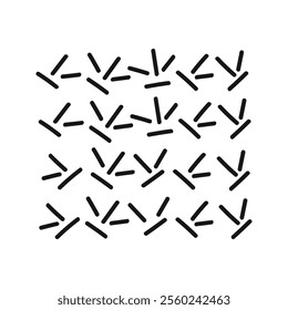 Hand drawn abstract scattered lines. Doodle funny scandinavian pattern with lines