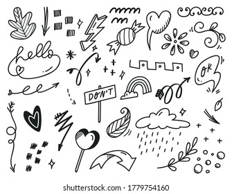 Handgezeichnete abstrakte Schreibedoodle 
