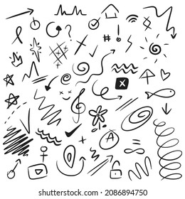 Hand drawn abstract scribble doodle 