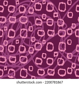 Hand drawn abstract, scribble pink seamless pattern. Cute line doodle for paper, fabric textile.