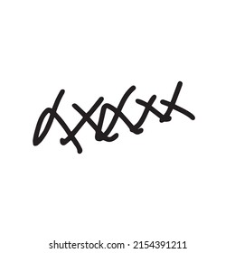 hand drawn abstract scribble . vector illustration