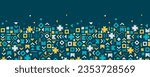 Hand drawn abstract seamless pattern, ethnic background, simple style - great for textiles, banners, wallpapers, wrapping - vector design 
