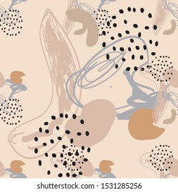 hand drawn abstract seamless pattern. Can use for print, template, fabric, presentation, textile, banner, poster, wallpaper