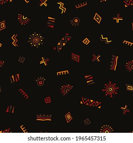Hand drawn  abstract seamless pattern, ethnic background, african style - great for textiles, banners, wallpapers, wrapping - vector design