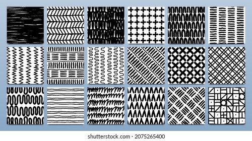 Hand drawn abstract seamless pattern