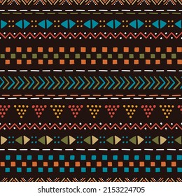 Hand drawn  abstract seamless pattern, ethnic background, african style - great for textiles, banners, wallpapers, wrapping - vector design
