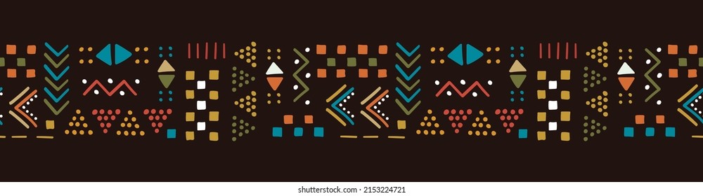 Hand drawn  abstract seamless pattern, ethnic background, african style - great for textiles, banners, wallpapers, wrapping - vector design