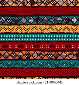 Hand drawn  abstract seamless pattern, ethnic background, african style - great for textiles, banners, wallpapers, wrapping - vector design