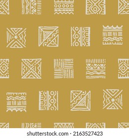 Hand drawn  abstract seamless pattern, ethnic background, african style - great for textiles, banners, wallpapers, wrapping - vector design