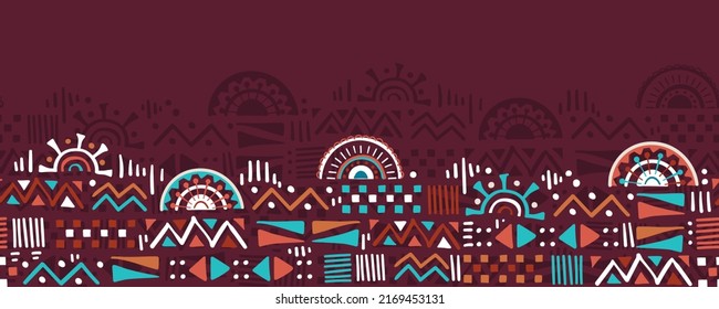 Hand drawn  abstract seamless pattern, ethnic background, simple style - great for textiles, banners, wallpapers, wrapping - vector design svg