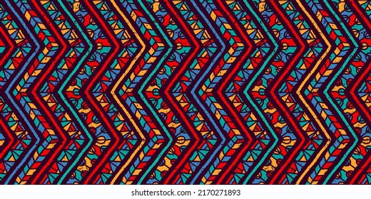 Hand drawn  abstract seamless pattern, ethnic background, ethnic style - great for textiles, banners, wallpapers, wrapping - vector design