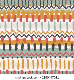 Hand drawn  abstract seamless pattern, ethnic background, doodle style - great for textiles, banners, wallpapers, wrapping - vector design