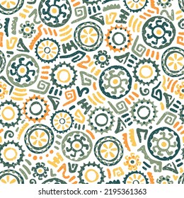 Hand drawn  abstract seamless pattern, ethnic background, simple style - great for textiles, banners, wallpapers, wrapping - vector design