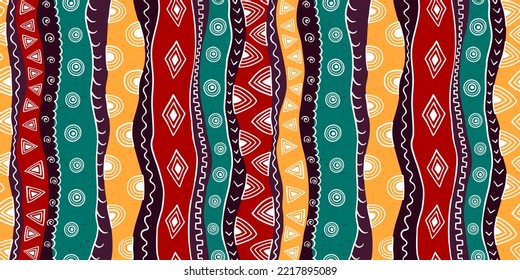 Hand drawn  abstract seamless pattern, ethnic background, african style - great for textiles, banners, wallpapers, wrapping - vector design