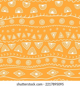 Hand drawn  abstract seamless pattern, ethnic background, african style - great for textiles, banners, wallpapers, wrapping - vector design