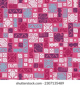 Hand drawn  abstract seamless pattern, ethnic background, african style - great for textiles, banners, wallpapers, wrapping - vector design