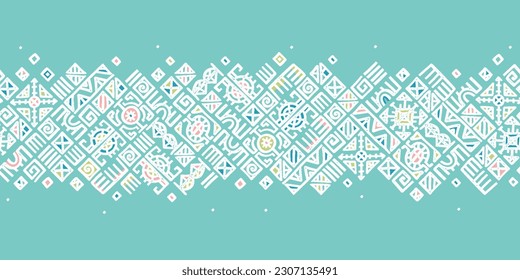 Hand drawn  abstract seamless pattern, ethnic background, african style - great for textiles, banners, wallpapers, wrapping - vector design