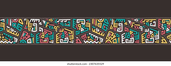 Hand drawn  abstract seamless pattern, ethnic background, african style - great for textiles, banners, wallpapers, wrapping - vector design