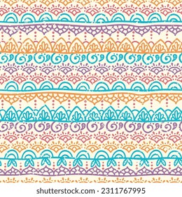 Hand drawn  abstract seamless pattern, ethnic background, simple style - great for textiles, banners, wallpapers, wrapping - vector design