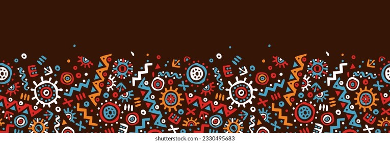 Hand drawn abstract seamless pattern, ethnic background, simple style - great for textiles, banners, wallpapers, wrapping - vector design 