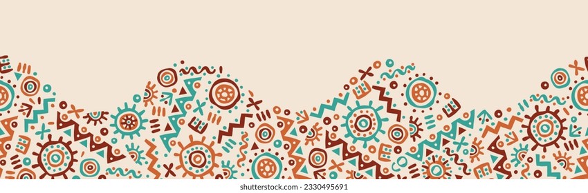 Hand drawn abstract seamless pattern, ethnic background, simple style - great for textiles, banners, wallpapers, wrapping - vector design 