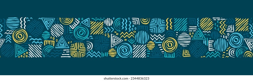  Hand drawn abstract seamless pattern, ethnic background, simple style - great for textiles, banners, wallpapers, wrapping - vector design 