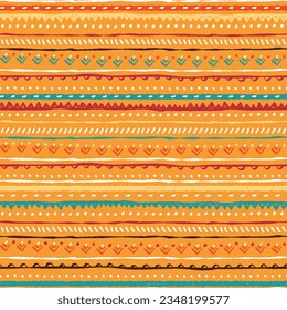  Hand drawn abstract seamless pattern, doodle background, simple style - great for textiles, banners, wallpapers, wrapping - vector design 
