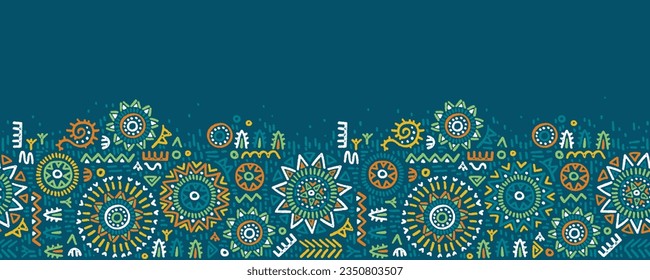 Hand drawn abstract seamless pattern, ethnic background, simple style - great for textiles, banners, wallpapers, wrapping - vector design 