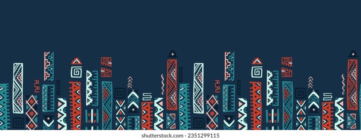 Hand drawn abstract seamless pattern, ethnic background, simple style - great for textiles, banners, wallpapers, wrapping - vector design 