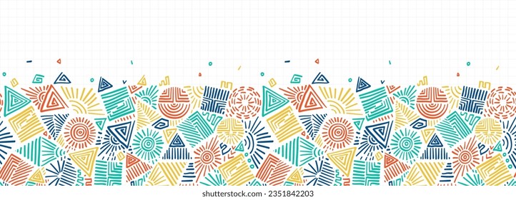  Hand drawn abstract seamless pattern, ethnic background, simple style - great for textiles, banners, wallpapers, wrapping - vector design 