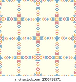 Hand drawn abstract seamless pattern, ethnic background, simple style - great for textiles, banners, wallpapers, wrapping - vector design 