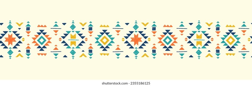 Hand drawn abstract seamless pattern, ethnic background, simple style - great for textiles, banners, wallpapers, wrapping - vector design 