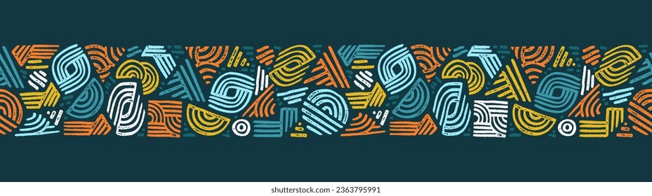  Hand drawn abstract seamless pattern, ethnic background, simple style - great for textiles, banners, wallpapers, wrapping - vector design  svg